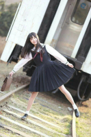 (13) outer dress+inner seifuku korean japan uniform cute kawaii girls