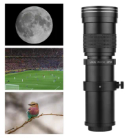 Camera MF Super Telephoto Zoom Lens F/8.3-16 420-800mm T2 Mount with AF-mount Adapter Ring Universal 1/4 Thread for Sony A55 A33