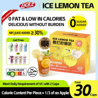 LICKZ JUICE Ice Thai Lemon Tea Beverage Concentrate - BUNDLE 30 Sachets with Tumbler  [0 Fat, 0 Suga