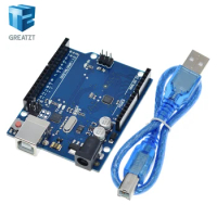 UNO R3 Official Box ATMEGA16U2 Original ATMEGA328P-MU Chip With Cable For Arduino UNO R3 Development