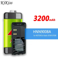 3200mAh KiKiss Battery HNN9008A For MOTOROLA Radio GP340 GP380 GP640 GP680 GP320 HT1250 HT750 GP328 GP338 PRO5150 MTX850