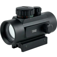 1x40 Tactical Red Dot Sight Compact Optics Riflescope Adjustable Brightness Reflex Light Red Green Dot Sights 11mm/20mm Rail