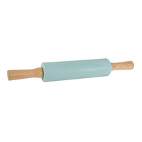 《Luigi Ferrero》Norsk矽膠桿麵棍(粉藍20cm) | 矽膠擀麵棍