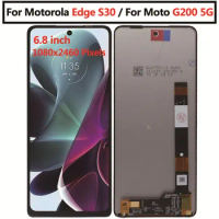 Original 6.8" For Motorola Moto G200 5G LCD Display touch panel Digitizer Assembly Replacement For Motorola Edge S30 Screen