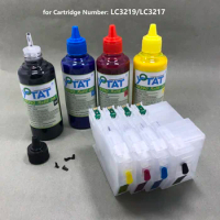LC3219 LC3217 Empty Refillable Ink Cartridge 400ml Pigment Ink for Brother MFC-J5330DW MFC-J5730DW MFC-J6530DW MFC-J6930DW