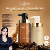 [VT]  LOUISSE CHOICE Ginseng + Ginger Combo Hair Shampoo 300ml + Keratin Nourishing Hair Conditioner