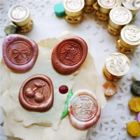 MINI wax seal 15mm 1.5cm diameter copper brass stamp head Japanese Mizuhiki bow-knot 3D Cherry sakura sealing stamp gifts