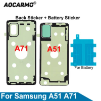Aocarmo For Samsung Galaxy A51 A71 SM-A7160 SM-A5160 Back Cover Adhesive Battery Sticker Glue Replacement Parts