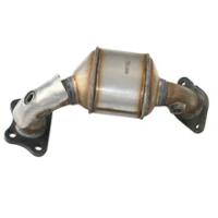 1 Set Asli Knalpot Mobil Keramik Catalytic Converter untuk LaCrosse 3.0L Euro 3 Keramik Katalis Stainless Steel Kucing
