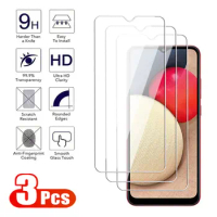 3Pcs Full Tempered Glass For Samsung Galaxy A02 A12 A22 A32 A42 A52 A72 Screen Protector M12 M22 M32 M42 M52 M62 Protective Film