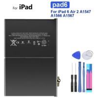 For Pad6 7340mAh Replacement Battery For Apple iPad 6 Air 2 IPad6 Air2 A1547 A1566 A1567 Battery
