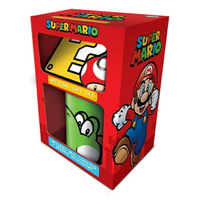 【任天堂】瑪利歐 Super Mario 耀西 Yoshi 高級禮物組 (內含馬克杯、杯墊、鑰匙圈)