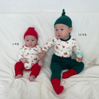 SM -173ชุดคู่พี่น้องลายคริสต์มาส  Baby Christmas Cozy Set ดีไซน์ 2 โทนสุดละมุน