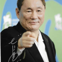 signed Kitano Takeshi autographed original photo 7 inches collection free shipping 032018C