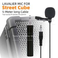 5-Meter Lavalier Mic For ROLAND CUBE STREET EX Guitar PA Speaker Mike Tie Clip On Lapel AMP Power Amplifier Megaphone Microphone