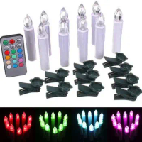 Wireless LED Remote Control Candles Lights Christmas Tree Party Home Decor candle lighting lamp Wax Taper Candlesgift