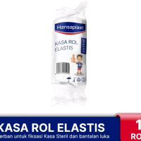 HANSAPLAT Perban Steril  Kasa Roll Elastis  Isi 1 P3K Kain Kasa