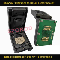BGA132 BGA152 SSD Flash IC Chip Socket to DIP48 Probe Flash Empty for Tester