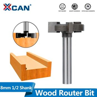 XCAN Straight Edge Slotting Milling Cutter T-Slot Router Bits 6mm 1/4 Shank Wood Slab Flattening Router Bit Tungsten Router Bit