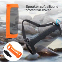 3Pcs/Set Portable Wireless Bluetooth Speaker Silicone Protective Cover Case with Strap Carabiner for JBL Charge 4