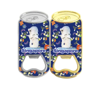 Singapore metal refrigerator with Merlion sticker