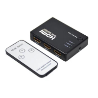 HDMI-compatible Switch Apply to PS4/Set-Top box/Computer In Device Sharing One HDMI Display Out Converter With Remote Control