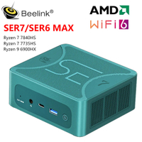 Beelink  PC SER7/SER6 Max Ryzen 7 7840HS 7735HS Radeon 780M DDR5 PCIe4.0 SSD Quad Display Wifi6 Blue