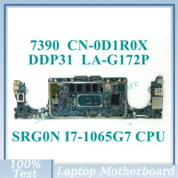 CN-0D1R0X 0D1R0X D1R0X With SRG0N I7-1065G7 CPU Mainboard DDP31 LA-G172P For DELL 7390 Laptop Motherboard 100% Fully Tested Good