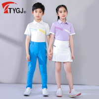 TTYGJ夏季高爾夫服裝短袖polo衫 男女童團體運動服羽毛球服