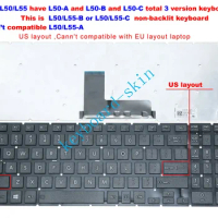 New US black Keyboard For Toshiba L50-B,L50T-B,L50D-B,L55-B,L55T-B,L55D-B,L50-C,L50T-C,L50D-C,L55-C,L55T-C,L55D-C L55-B5276