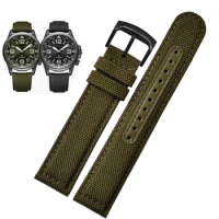 Nylon Leather Bottom Watch Strap for Seiko No. 5 SRPC31J1 Men's PROSPEX SPB121J1 20mm 21mm 22mm SSC295J1 Breathable Watchband