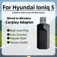 Mini Apple Carplay Adapter for Hyundai Ioniq 5 Smart AI Box Car OEM Wired Car Play To Wireless Carplay USB Dongle Plug and Play