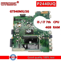 P2440UQ 4GB RAM GT940MX/2G i3/i5/i7 7th CPU notebook Mainboard For Asus PRO P2440 P2440UQ P2440UA P2440UF Laptop Motherboard