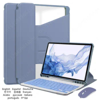For Samsung Galaxy Tab S9 Plus Case with Keyboard 360 Rotation Teclado Funda for Galaxy Tab S9 Plus 12.4 S Pencil Holder Cover