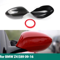 Real Carbon Fiber Rearview Mirror Cover Cap Sticker Add-on for BMW Z4 E89 sDrive18i 20i 23i 28i 30i 35i sDrive35is 2009-2016