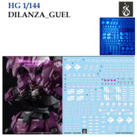 for HG 1/144 Guel's Dilanza High Grade HGTWFM The Witch From Mercury WaterSlide Pre-Cut UV Light Reactive Decal Sticker MD-0032G