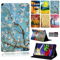 Tablet Case for Lenovo Tab 2 A7-(10/10F)/A10-70/Tab 2 A8/Tab 4 (8/8 Plus/10 /10 Plus)/Tab 3 7 Essential - Painting Cover Case