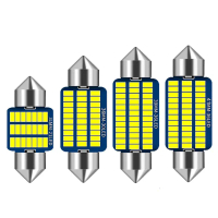 Lampu LED Bacaan Dalaman Kereta, Set 4pcs, Lampu Plat Lesen, Mentol LED Festoon C5W C10W, Canbus, Ti