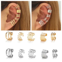 5Pcs/Set Of Simple Personality Ear Cuff Alloy Jewelry Classic Ear Accessories For Women Daily Party 