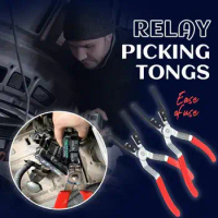 Relay Picking Tongs Car Battery Terminal Puller Fuse Removal Pliers Tool Relay Extraction Disassembly Pliers Fuse Puller
