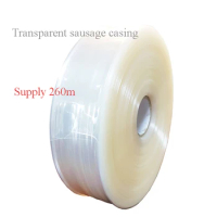 260m Food Grade Casings for Sausage Salami Wide 50mm Shell for Sausage Maker Machine Hot Dog Plastic Casing Inedible Casings