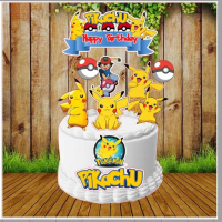 BIROTHDAY TOPPER POKEMON PIKACHU CAKE TOPPER 001 TOPPER BIROTHDAY BIRTHDAY