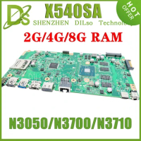 KEFU X540SA Motherboard For ASUS PLACA X540SAA X540S F540S X540 REV 2.1 N3050 N3700 N3710 CPU 2G/4GB/8G Laptop Mainboard 100% OK