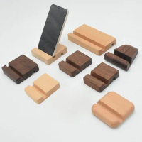 Universal Solid Wood Cell Phone Racks Simple Desk Stand Holder for Mobile Phone Tablet PC E-reader Portable Mobile Phone Holder