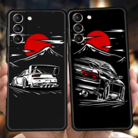 JDM Car Case for Samsung Galaxy S24 S23 S22 S20 S21 FE Ultra S10 S10E S9 S8 Plus 5G Silicone Phone Cover Capas Bags Shockproof
