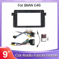 2 DIN Android Car Radio Multimedia Fascia Frame for BMW E46 M3 318/320/325/330/335 Stereo Panel Dash Fitting Panel Kit Bracket