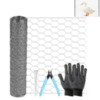 Chicken Wire Mesh Hexagonal Lightweight Garden Fence Screen Mesh Net Protective Dog Fence Chicken Fencing Cover For Farmland And