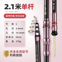 正貨禧瑪精工海竿釣魚竿超硬大物海竿遠投竿魚竿甩杆套裝海釣專用-2.1米單竿（高檔金屬配件) 均碼-款式4
