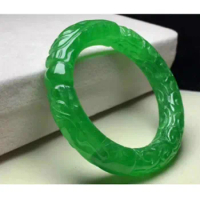 Natural Original Ecological Pattern Hand Carved Dragon Jade Bangle Jewelry Real jade bracelet Women's Bracelet Send