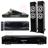 【音圓】S-2001 N2-550+DW-1+LM-750+ S-6601 黑(伴唱機 大容量4TB硬碟+擴大機+無線麥克風+喇叭)